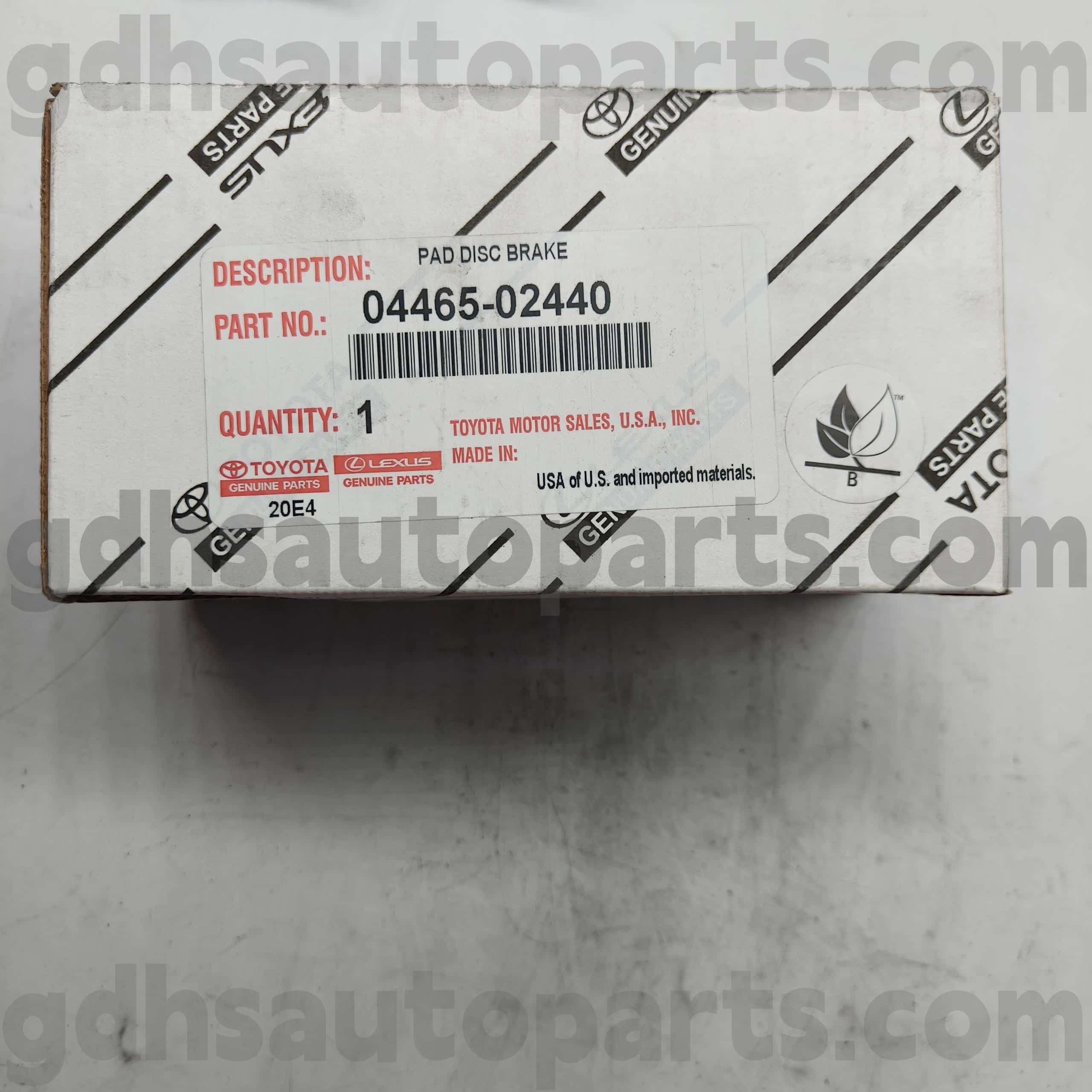 044655-02440 Toyota စစ်မှန်တဲ့အစိတ်အပိုင်းများရှေ့ဘရိတ်ရှေ့ဆက် Tundra Chassis No No ။ usk65