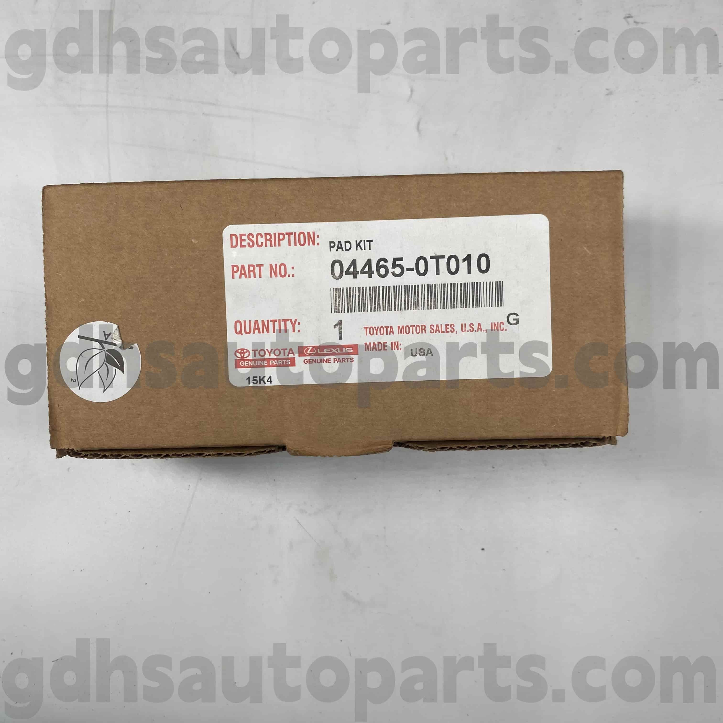 04465-0t010 Toyota စစ်မှန်တဲ့အစိတ်အပိုင်းများကို Venza Chassis အတွက်ရှေ့ဘရိတ် pads ။ AGV1 # GGV1 # #