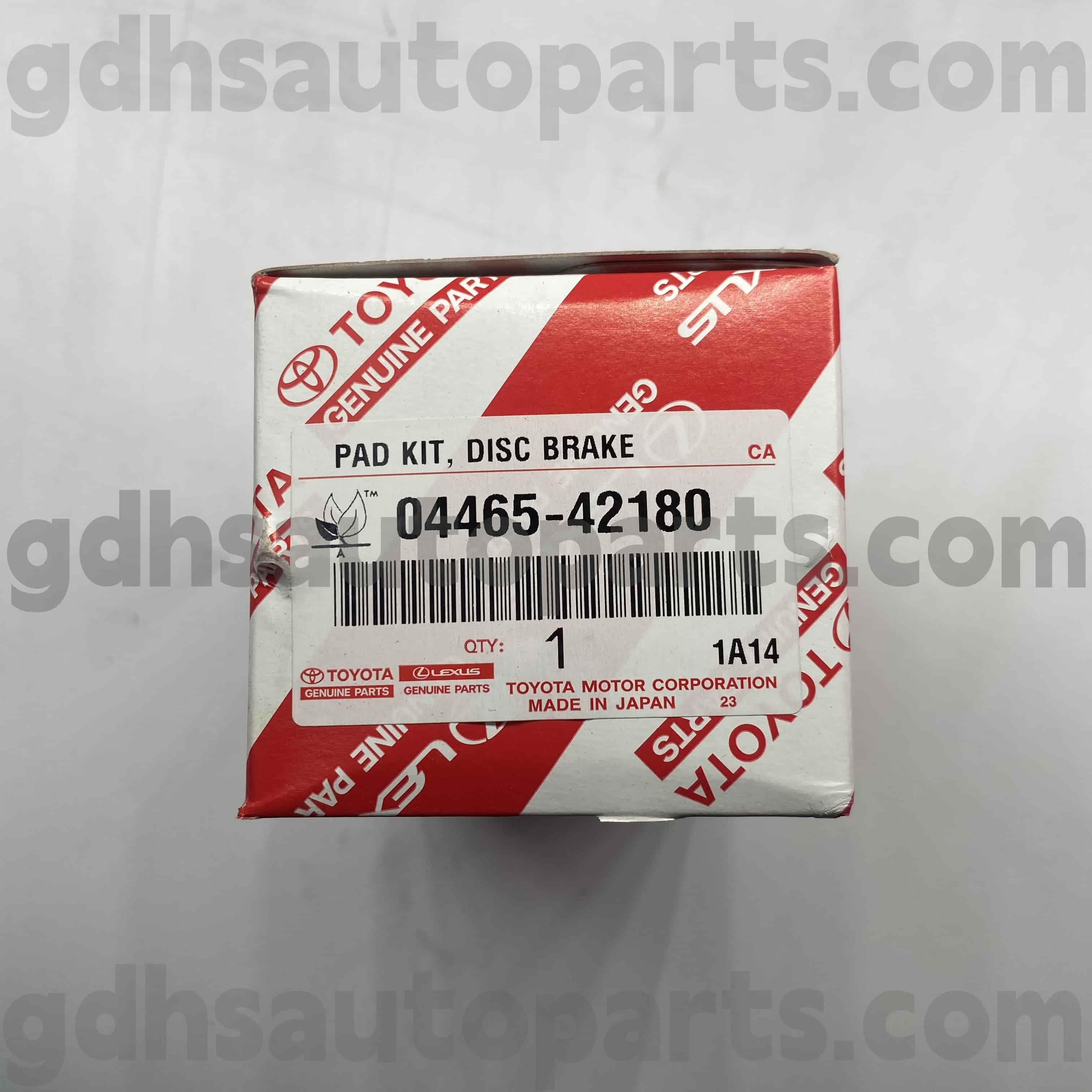 044655-42180 Harrier / Hybrid အတွက် Toyota စစ်မှန်သောအစိတ်အပိုင်းများရှေ့ဘရိတ် pads, Miraw ကိုယ်ထည်အမှတ်။ aca3 # zgr2 # #