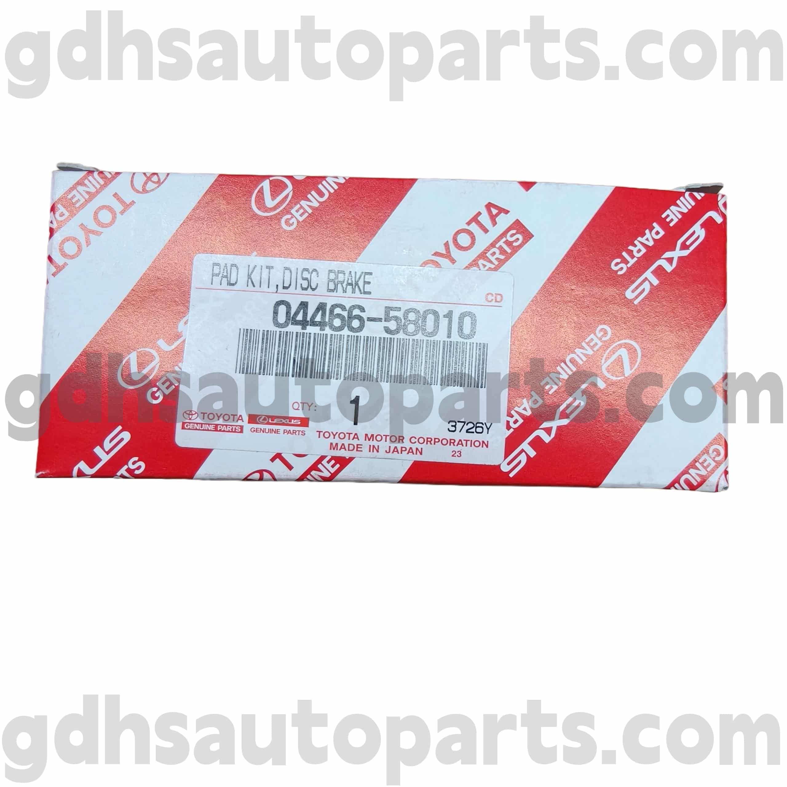04466-58010 Toyota စစ်မှန်တဲ့အစိတ်အပိုင်းများ Previa, Epper, Estima Chassis အတွက်နောက်ဘက်ဘရိတ် pads ။ ggh20