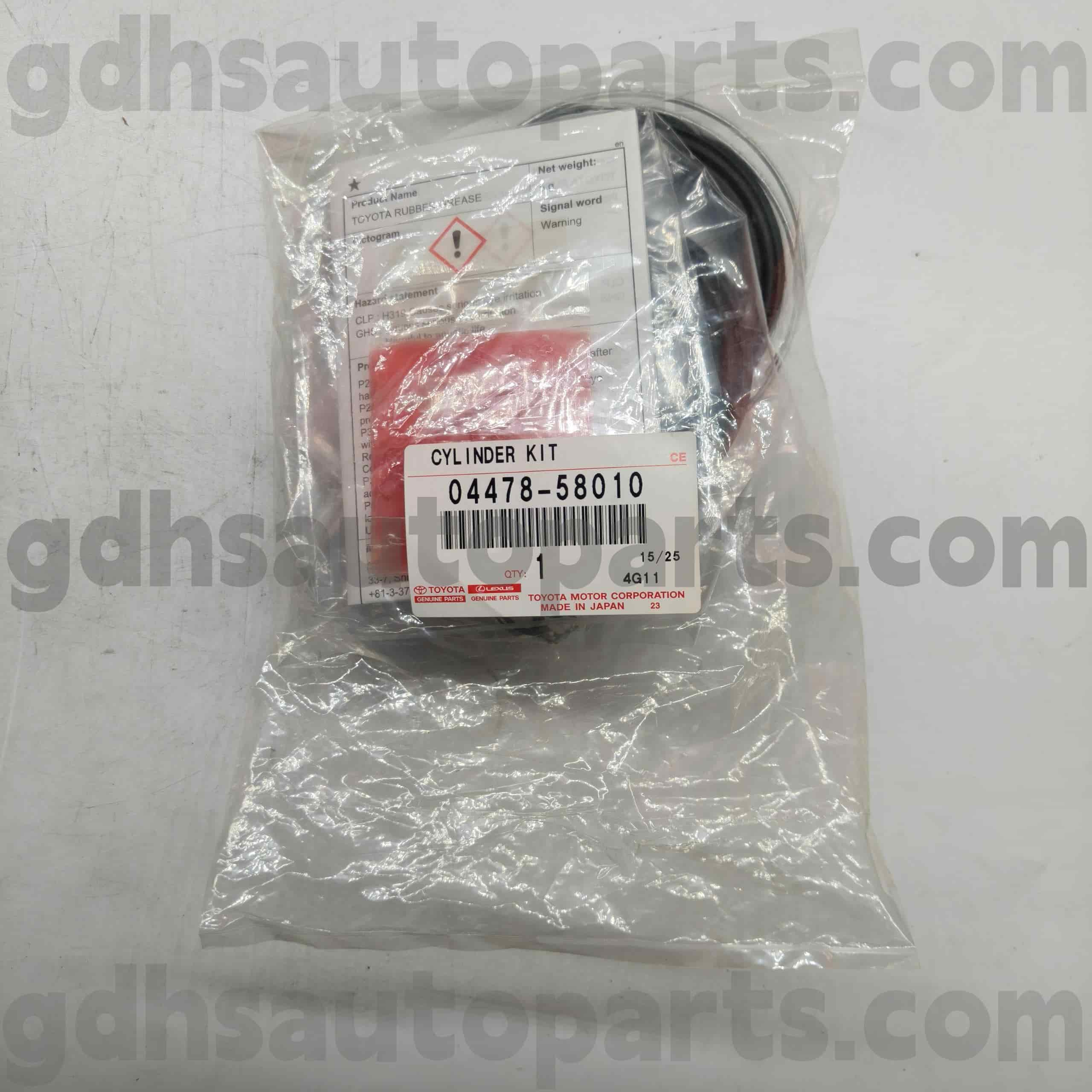 04478-58010 Camry, Alphard, alphard, alxuus es350 ကိုယ်ထည်အတွက် Toyota စစ်မှန်တဲ့အပိုင်းအစများရှေ့ဘရိတ်ဆလင်ဒါပြင်ဆင်မှုကိရိယာများ Ane1 #, zne1 #