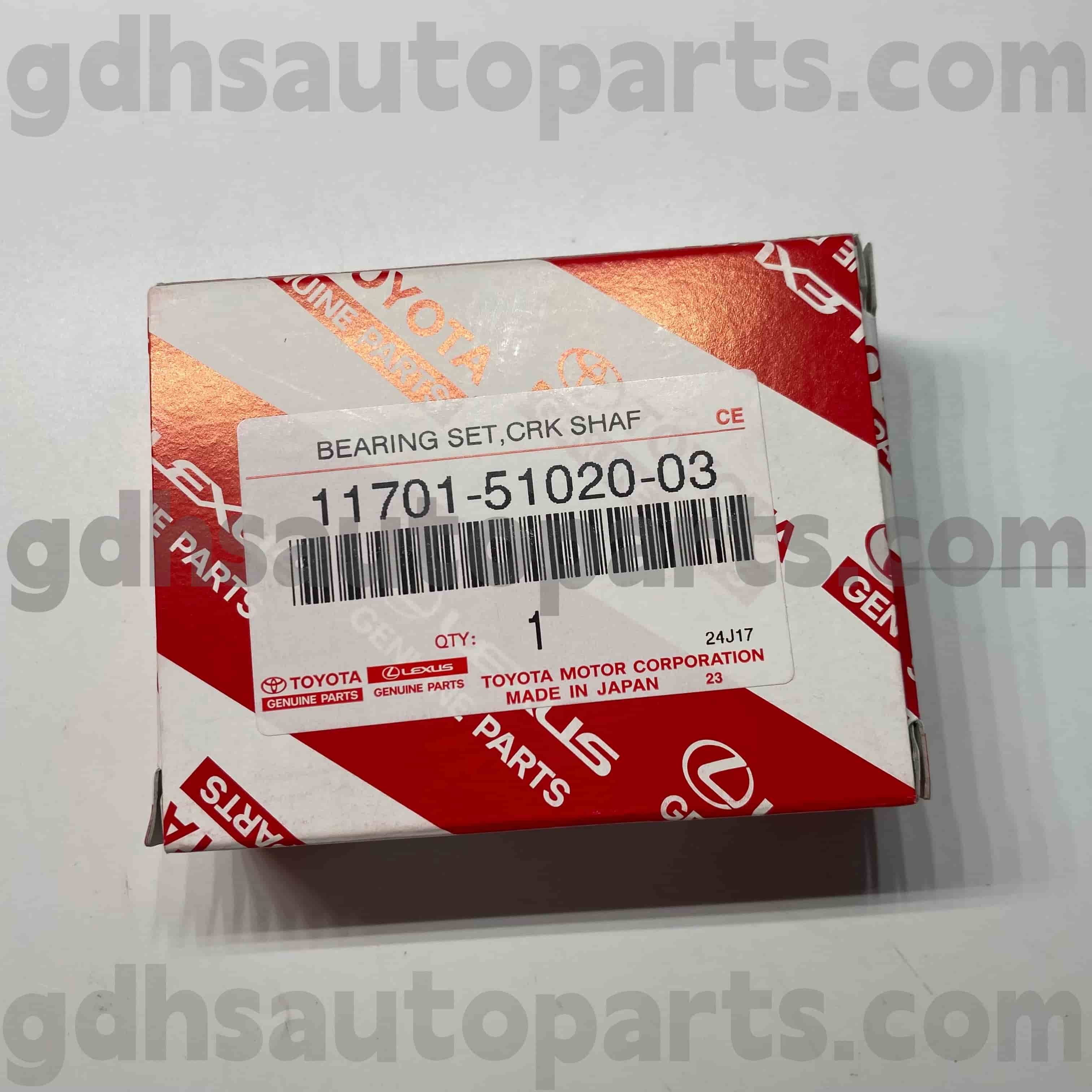 11701-51020-03 LAND CRUISER Chassis အတွက် Toyota Genuine Parts Crankshaft Bearing NO.1VDFTV VDJ201