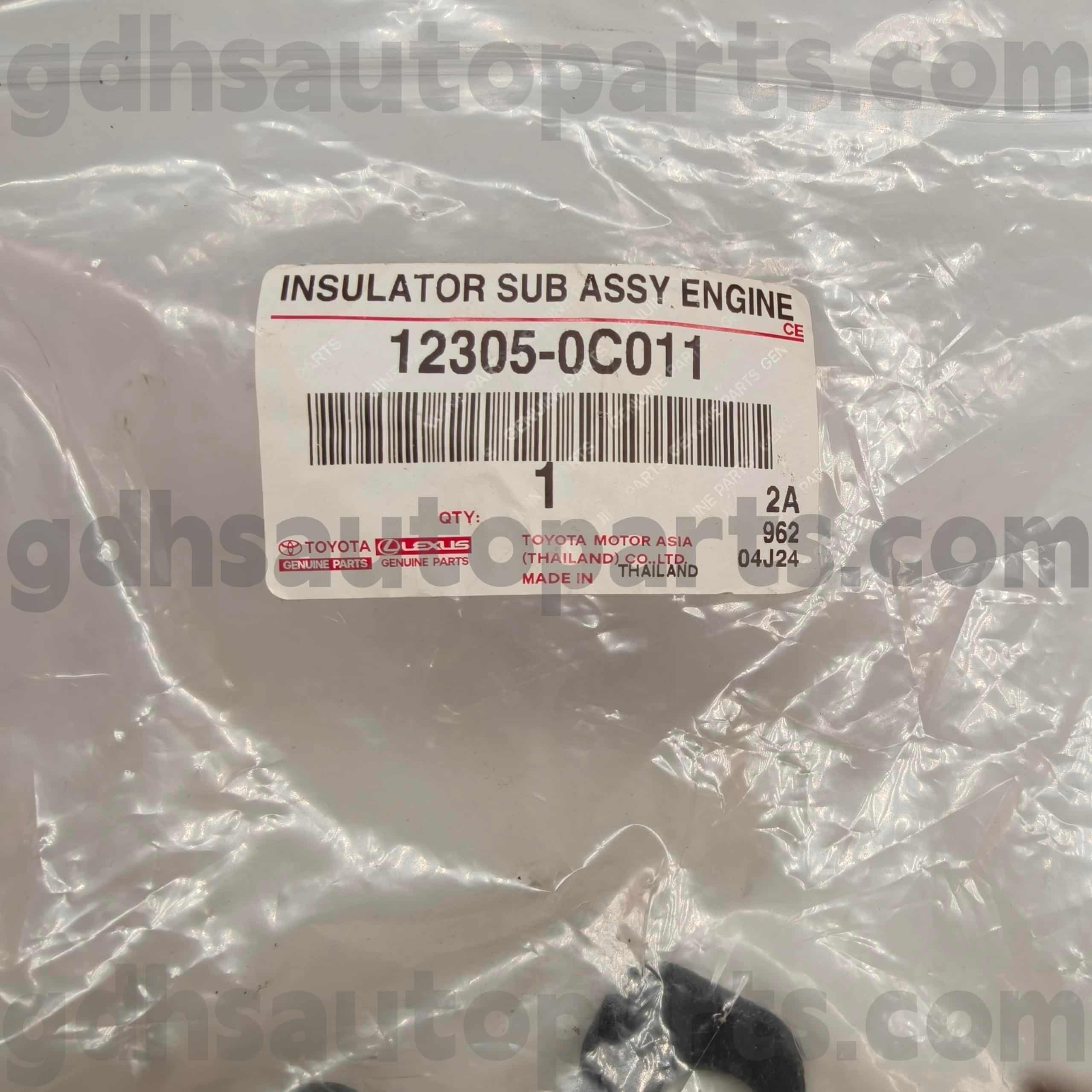 12305-0C011 HILUX၊ FORTUNER Chassis NO.TGN51 အတွက် Toyota စစ်မှန်သော အစိတ်အပိုင်းများ အင်ဂျင်တပ်